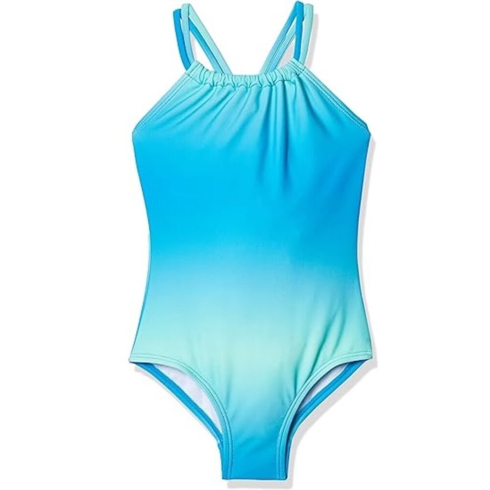 Kanu Surf Girls' Jasmine Beach Sport Halter One Piece Swimsuit 6 Girls. F99